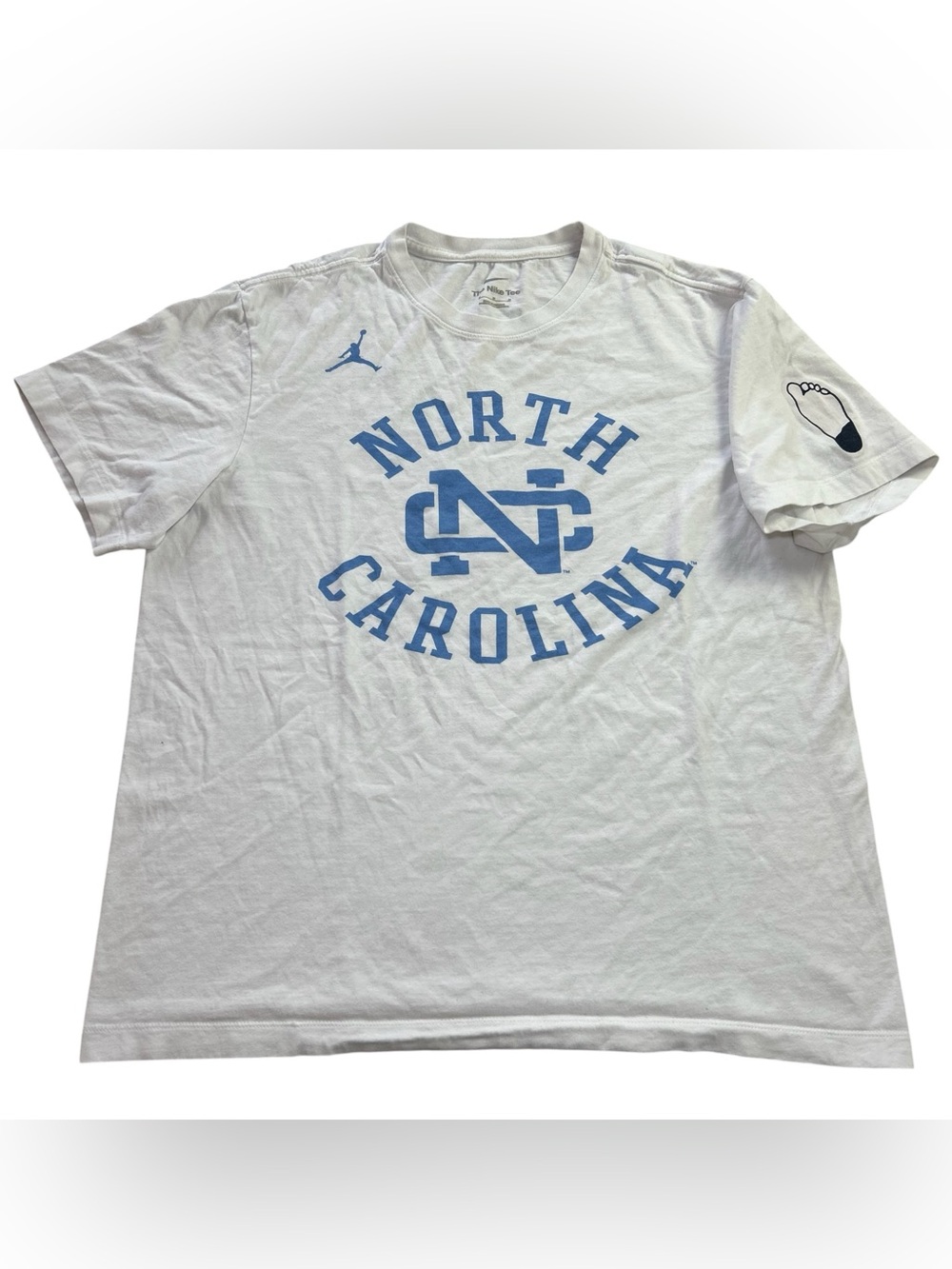 Nike Jordan UNC North Carolina Tar Heels Men’s T-Shirt Jumpman White NCAA size M